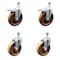 Service Caster 5 Inch SS High Temp Phenolic 1/2 Inch Threaded Stem Caster Total Lock Brake, 2PK SCC-SSTSTTL20S514-PHSHT-121315-2-S2 - alternate 1